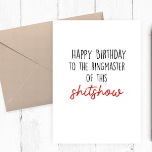 Druckbare lustige Geburtstagskarte, alles Gute zum Geburtstag Chef, alles Gute zum Geburtstagskarte, 5x7 PDF JPG enthält druckbare Umschlagvorlage