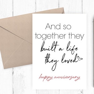 Biglietto di buon anniversario, biglietto di anniversario romantico stampabile, regalo di anniversario, biglietto stampabile, pdf png 5x7 8x11