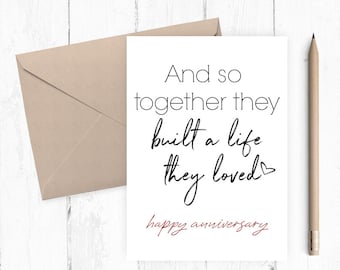 Happy Anniversary Card, Printable Romantic Anniversary Card, Anniversary gift, Printable card, pdf png 5x7 8x11