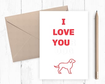 Funny I Love You Card to Husband or Wife Printable I Love You
