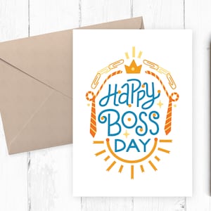 Best Boss Ever Printable Card, Boss&#39; Day Card, Boss Birthday Card 5x7 PDF JPG Includes Printable Envelope Template