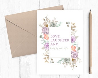 Hochzeitskarte, Bride to be Karte, Brautpartykarte, druckbare Verlobungskarte, Glückwunschkarte PDF JPG 5x7