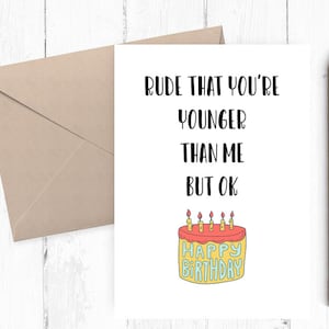 Cartão de aniversário engraçado para imprimir, cartão de feliz aniversário, cartão da namorada, cartão do namorado, cartão da esposa, cartão do marido PDF JPG