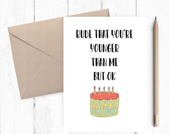 Funny printable birthday card, happy birthday card, Card from girlfriend, card from boyfriend, card from wife, card from husband PDF JPG