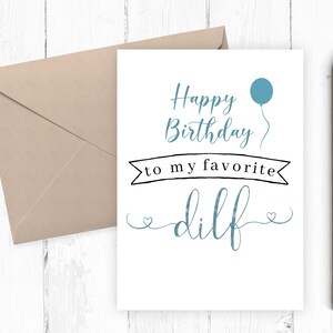 Alles Gute zum Geburtstag Karte für Mann, DILF druckbare Geburtstagskarte, PDF Sofort Download, 5x7 enthält druckbare Umschlag Vorlage