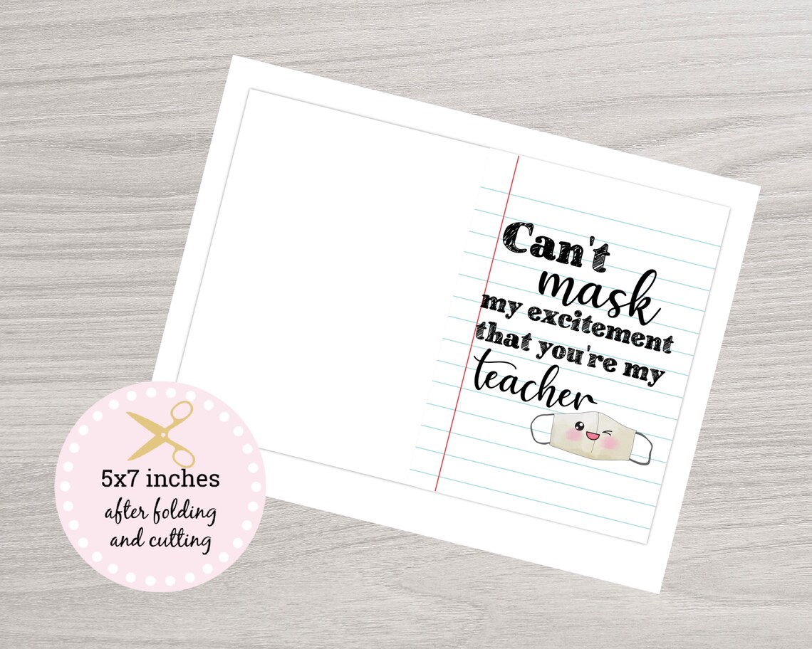 Back to School Card for Teacher Back to School Gift Instant - Etsy