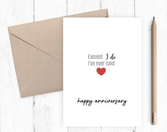 Romantic Love You Card, Printable Anniversary Card, Card for Her, Card ...