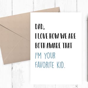 Printable Funny Father's Day Card, Printable Father's Day Card, Father ...