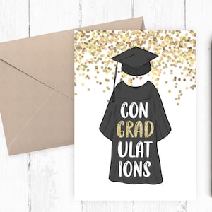 Cartão de formatura, cartão de formatura para impressão, download instantâneo, cartão de parabéns para impressão, 8x10 5x7 JPG PDF