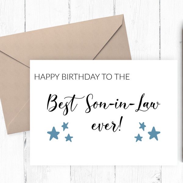 Son in Law Birthday Cards - Etsy