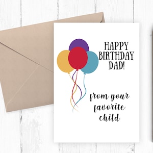 Grappige gelukkige verjaardagskaart voor papa, afdrukbare humor gelukkige verjaardagskaart voor papa, gelukkige verjaardag papa, Instant Download, PDF JPG 5x7 8x10