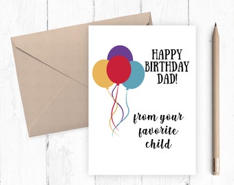 Funny Happy Birthday Card to Dad Printable Humor Happy | Etsy