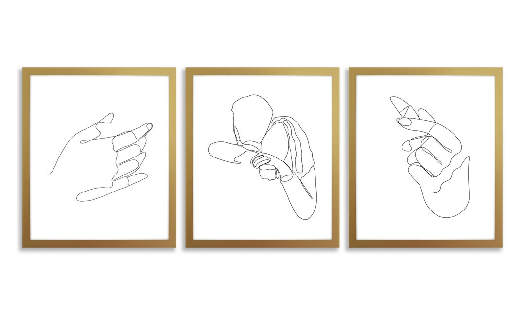 Bedroom Wall Art, Romantic Line Art Wall Decor, Printable Wall Decor