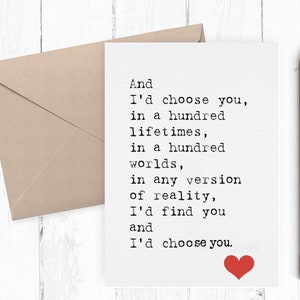 Romantic Love You card, Printable anniversary card,  card, card for her, card for him, instant download love you card PDF 5x7