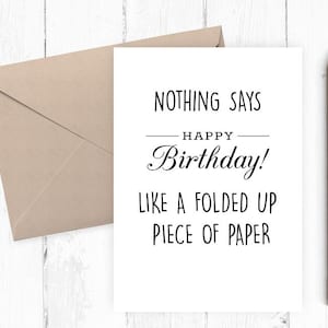 Funny Happy Birthday Card, Printable Birthday Card, Happy Birthday Card, 5x7 PDF JPG Instant Download Includes Printable Envelope Template