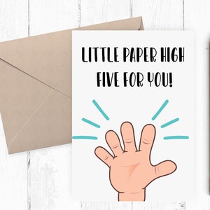 High Five para seu cartão, você recebeu este cartão, cartão de incentivo, cartão de boa sorte, cartão de parabéns, novo cartão de aventura JPG PDF 5x7