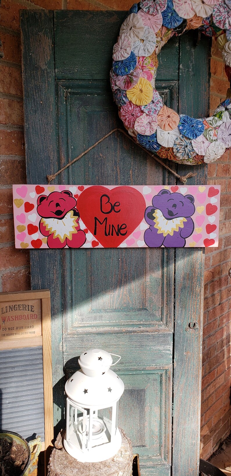 Ser la mía Día de San Valentín pintado de madera | Etsy
