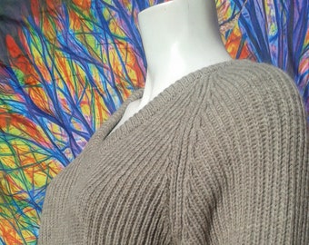 Maglione in lana Kilspindie V Necked vintage degli anni '80 - Nuovo