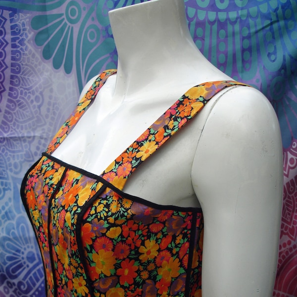 Vintage 1960's Sidgreene of London Psychedelic Mini Dress