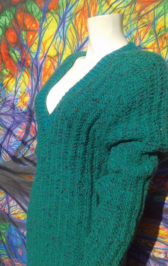 Vintage 1980's Hand Knit Chunky Sweater