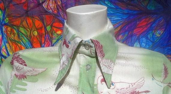 Vintage 1970's Dagger Collar Shirt - image 1