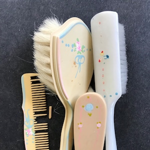 Vintage Three Baby Brushes And A Comb image 1