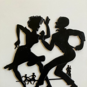 Vintage Plastic Silhouette Of Dancers