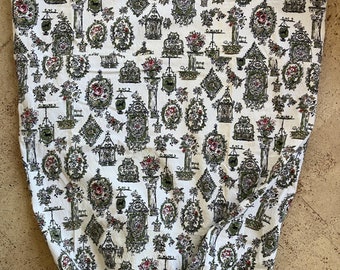 Vintage Bark Cloth Bag