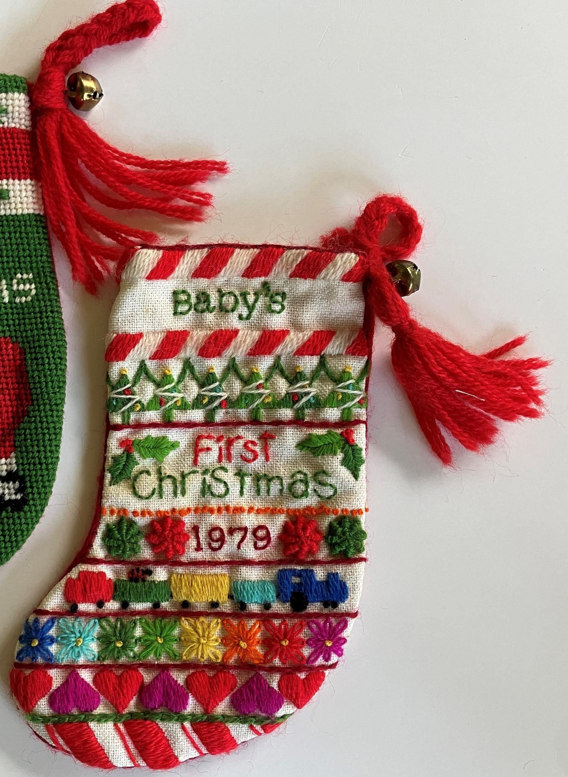 Reserved for Amaija Vintage Baby's First Christmas Stocking - Etsy