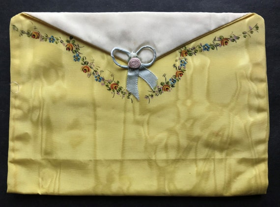 Vintage Moire Taffeta Hanky Envelope - image 1