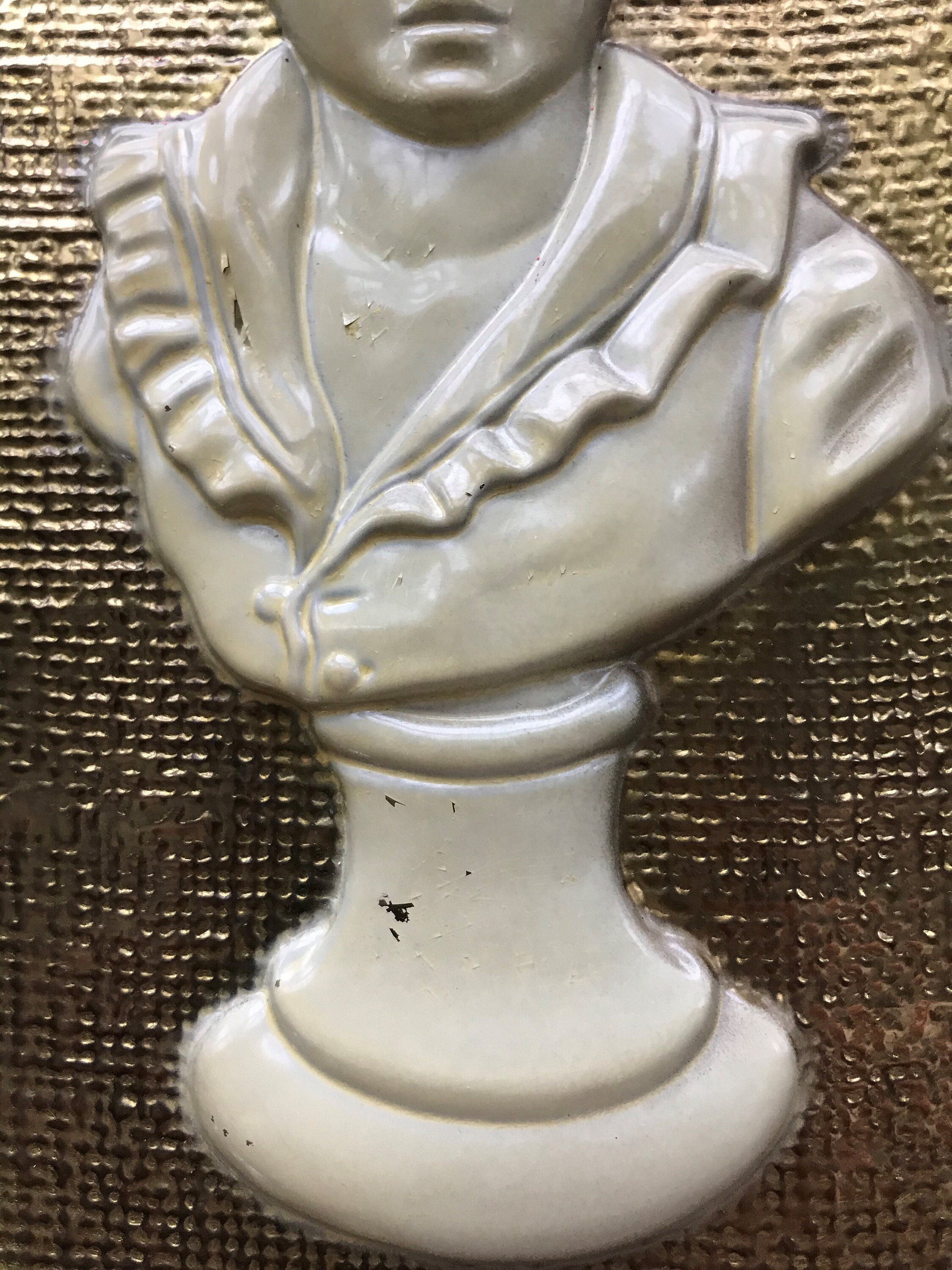 Vintage Pair Of Metal Busts In Relief Wall Plaques Etsy