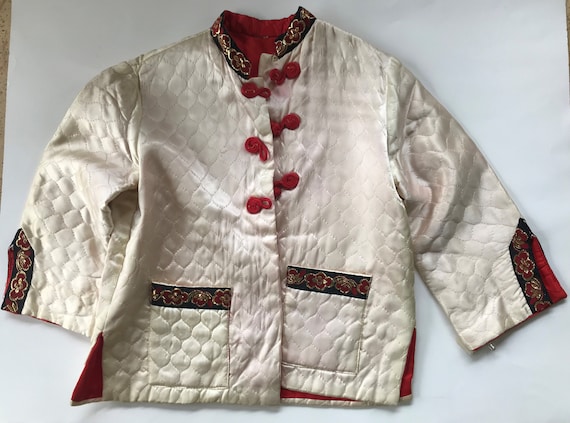 Vintage Child's Qilted Asian Jacket - image 1