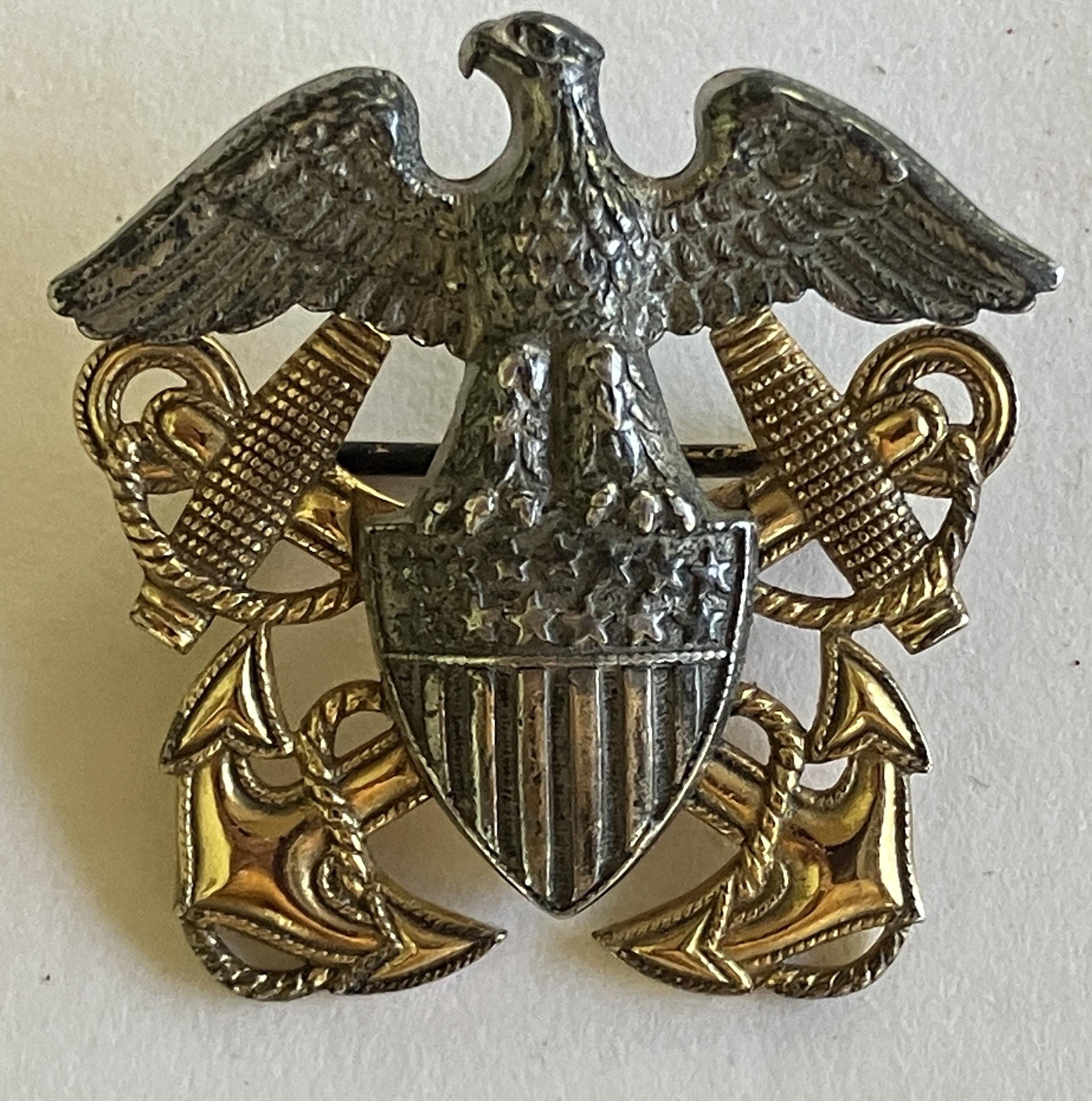 WWII期 US Navy イーグル紋章 925 シルバー ヴィンテージ ミリタ WWII期 US Navy イーグル紋章 925 シルバー ヴィンテージ ミリタ