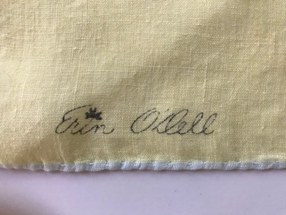 Vintage Erin O'Dell Bird Cage Handkerchief - image 2