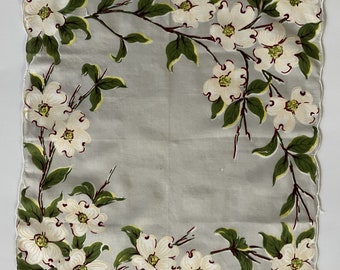 Vintage Dogwood Flower Handkerchief