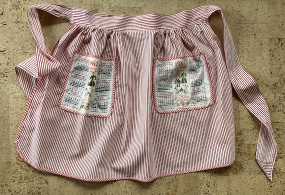 Vintage Pocket Calendar Apron
