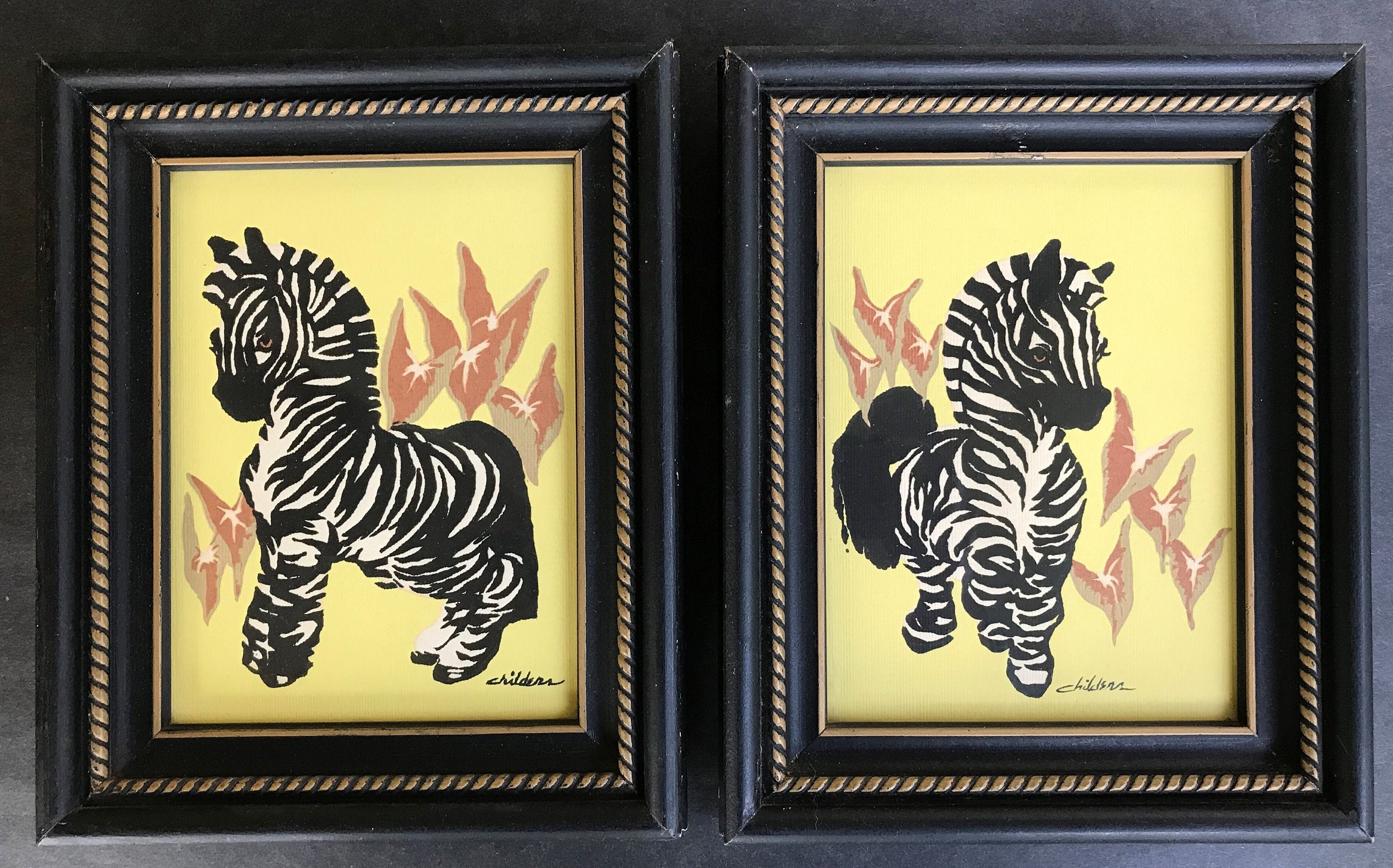 ヒラリー　エベレスト NATIONAL GEOGRAPHICサイン鑑定書付き Vintage Winona Childers Serigraph Zebra Prints - Etsy