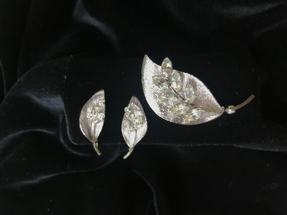 Vintage Sterling Star Art Brooch And Earrings - image 7