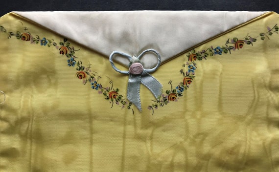 Vintage Moire Taffeta Hanky Envelope - image 3