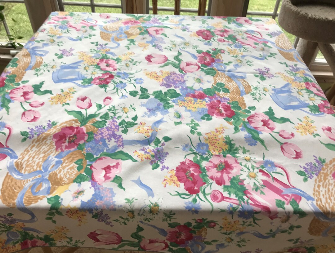 Vintage Spring Tablecloth - Etsy