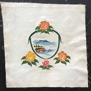 Vintage Asian Painting On Cloth