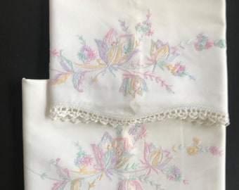 Vintage Embroidered Pillow Cases