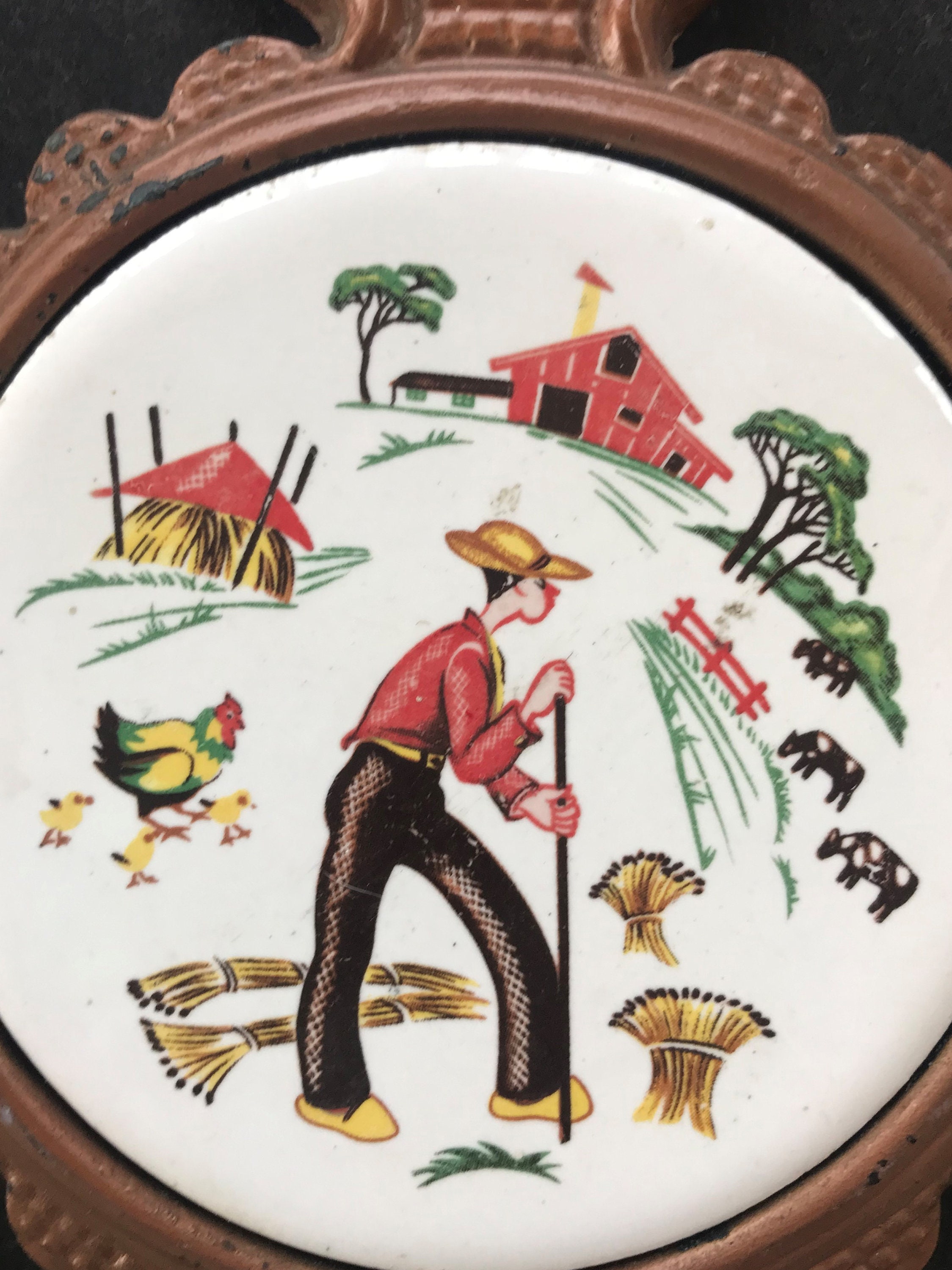 Three Vintage Trivets Etsy