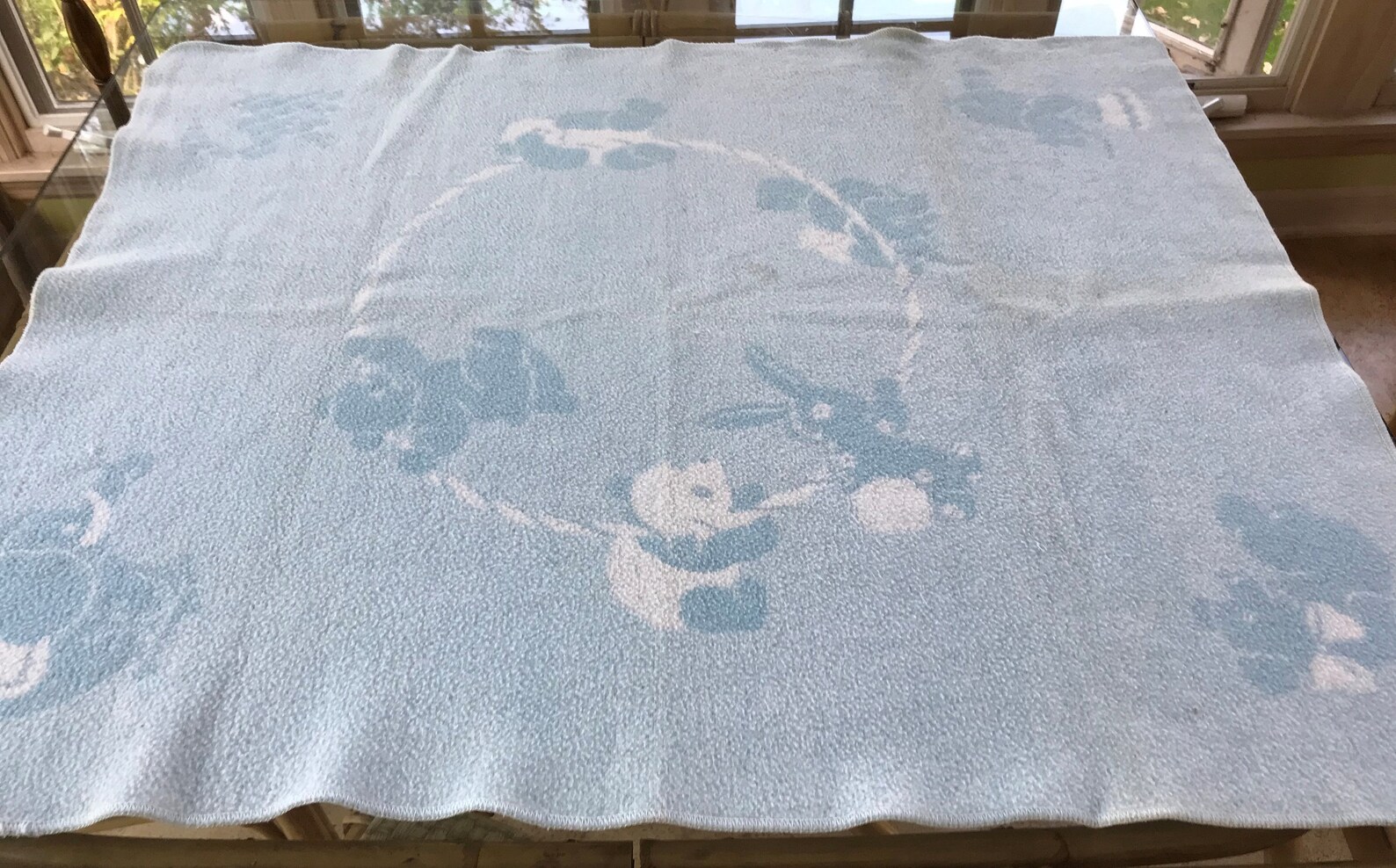 Vintage Reversable Baby Blanket Etsy