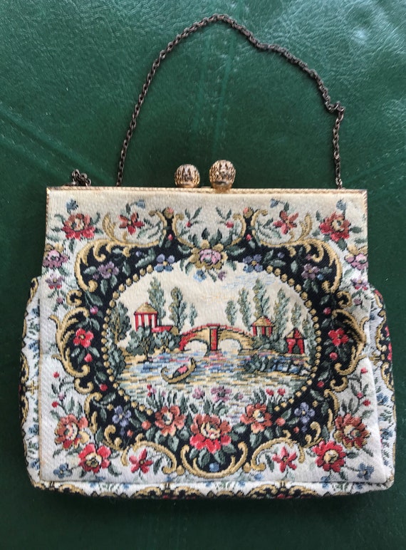 Vintage French Walborg Tapestry Evening Purse