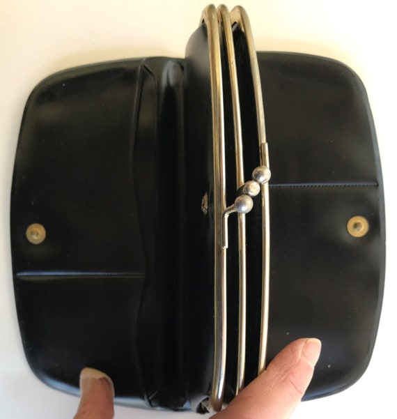Vintage Faux Patent Leather Clutch - image 4