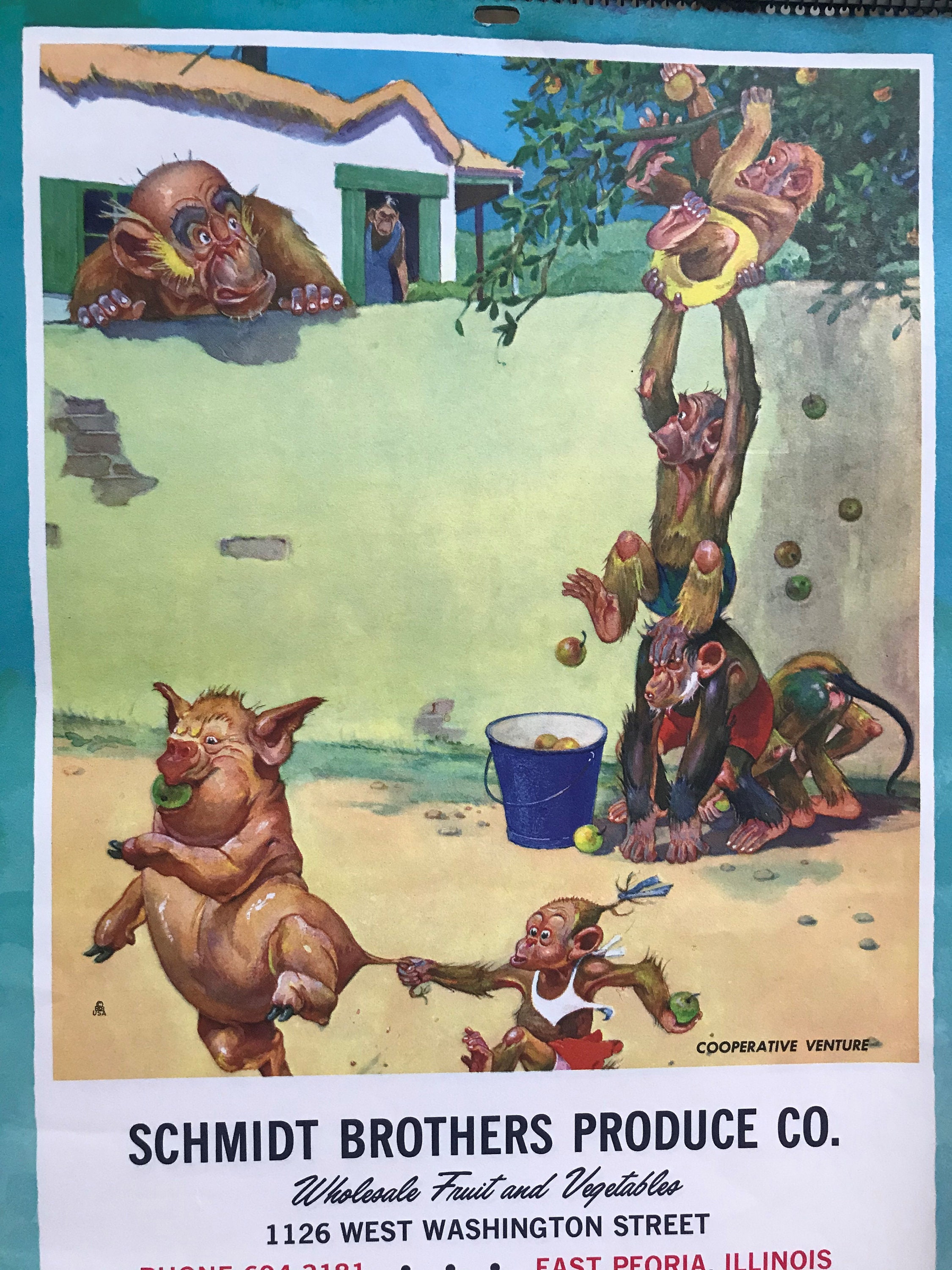 vintage-1974-monkey-calendar-etsy