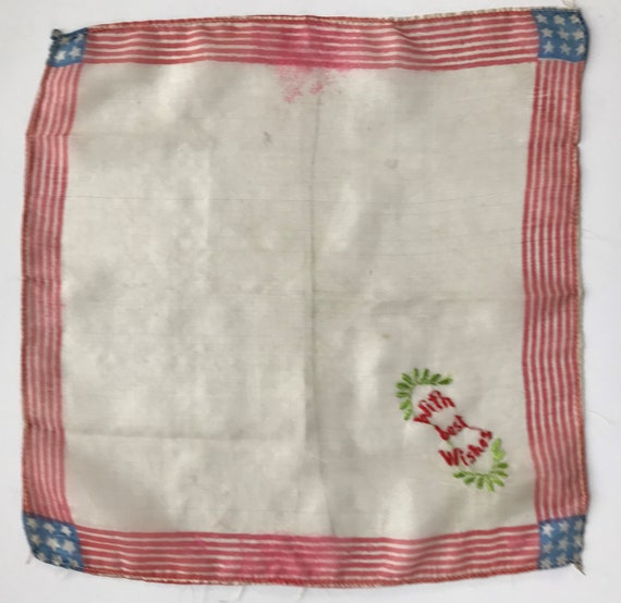 Vintage Silk Handkerchief With Stars And Stripes - image 1