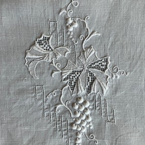 Vintage Pair Marghab White On White Hand Towels
