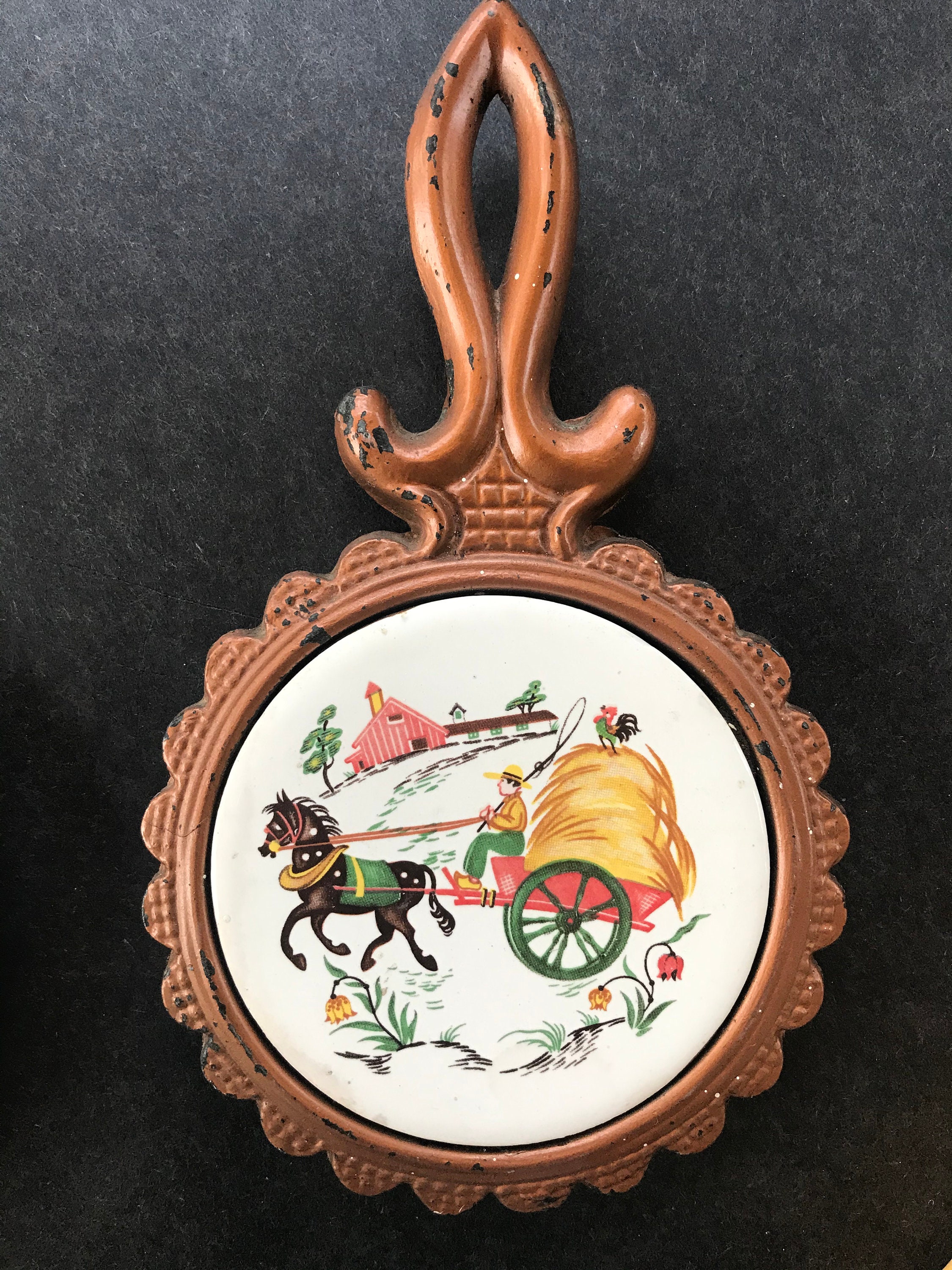 Three Vintage Trivets Etsy